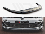 Maxton Design Gloss Black Front Splitter V4 VW Golf 8 GTI / R-Line (2020-)
