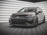 Maxton Design Gloss Black Front Splitter V.5 VW Golf R Mk8 (2020-)