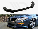 Maxton Design Gloss Black Front Splitter VW Passat Cc Preface Model, Standard Bumper