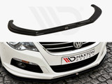 Maxton Design Gloss Black Front Splitter VW Passat Cc R36 Rline (Preface)