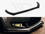 Maxton Design Gloss Black Front Splitter VW Polo Mk5 Standard (2009-2014)