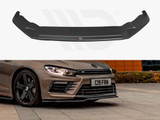 Maxton Design Gloss Black Front Splitter V.2 Volkswagen Scirocco Mk3 R Facelift (2014-2017)