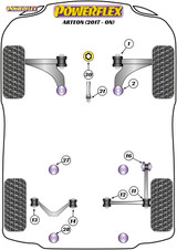 Powerflex Track Lower Torque Mount Small Bush - Arteon (2017 on) - PFF3-1320BLK with voids