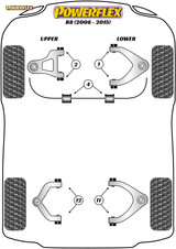 Powerflex Front Upper Wishbone Bushes - R8 - PF3-1401 Powerflex Front Upper Wishbone Bushes - R8 - PF3-1401