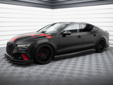 Maxton Design Street PRO Side Skirts Diffusers + Flaps Audi A7 RS7 Look C7