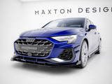 Maxton Design Street PRO Front Splitter V.1 + Flaps Audi A3 S-Line Sedan / S3 Sedan 8Y Facelift