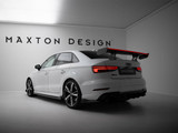 Maxton Design Carbon Spoiler With Internal Brackets Uprights + LED Audi A3 / A3 S-Line / S3 / RS3 Sedan 8V / 8V Facelift