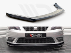 Maxton Design Gloss Black Front Splitter V.1 Seat Leon Mk3 (2012-2016) -  Awesome GTI - Volkswagen Audi Group Specialists