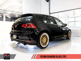 AWE Tuning Mk7 GTI Track Edition Exhaust - Diamond Black Tailpipes