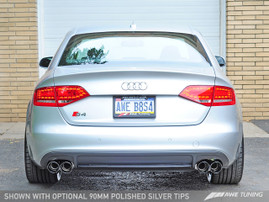 AWE TUNING AUDI B8 S4 Track Edition Exhaust - Chrome Silver 90mm Tailpipes