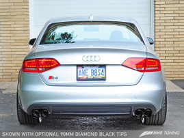 AWE TUNING AUDI B8 S4 Track Edition Exhaust - Diamond Black 90mm Tailpipes
