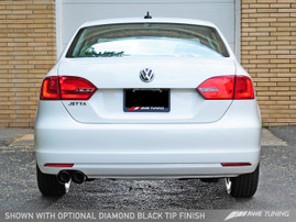 AWE Tuning Jetta Mk6 2.0TDI Touring Edition Exhaust - Diamond Black Tailpipes