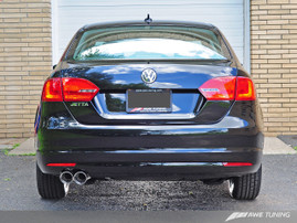 AWE Tuning Jetta Mk6 2.0TDI Touring Edition Exhaust - Chrome Silver Tailpipes