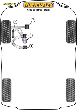 Powerflex Front Lower Wishbone Rear Bush  - Q7 (2005 - 2015) - PFF85-1602
