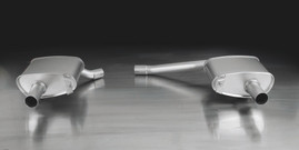 Remus Rear Silencer Left/Right with 2 tail pipes - 102 mm angled, rolled edge, chromed - A4 B8 Avant 2.0 TFSI Quattro 2008-