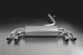 Remus Non-Resonated Cat back System Left/Right with 4 tail pipes - 102 mm angled, straight cut, chromed - Golf Mk7 2.0 R 2014-2016