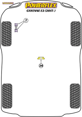 Powerflex Transmission Mount Insert (Petrol) - Cayenne E3 9Y (2018 on) - PFF3-726