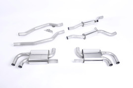 Milltek Cat-back Exhaust - Resonated (quieter). OEM-look (uses OE Tips) - Cayenne - 958 Turbo 4.8 V8 - 2010-2020 - SSXPO109