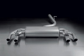 Remus Non-Resonated Cat back System Left/Right with 4 tail pipes - 102 mm angled, rolled edge, chromed - Golf Mk7 2.0 R 2014-2016