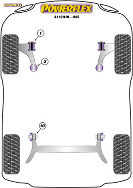 Powerflex Front Wishbone Rear Bushes - A1 GB (2018-on) - PFF85-2002