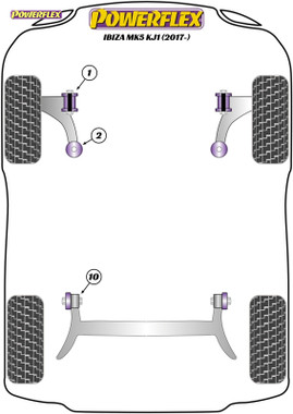 Powerflex Front Wishbone Rear Bushes - Ibiza Mk6 KJ1 (2017 - ) - PFF85-2002