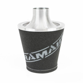 Ramair JS-175-60-SL 60mm OD Neck Medium Silver Aluminium Base Cone Filter