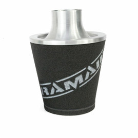 Ramair JS-175-70-SL 70mm OD Neck Silver Aluminium Base Cone Filter