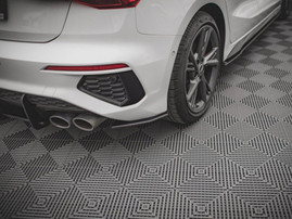 Maxton Design Black Street Pro Rear Side Splitters Audi S3 8Y (2020-)