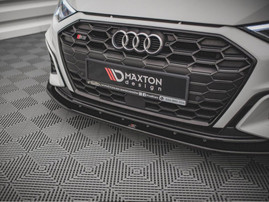 Maxton Design Gloss Black Front Splitter V.1 Audi S3 / A3 S-Line 8Y (2020-)