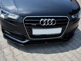 Maxton Design Gloss Black Front Splitter V.2 Audi S5 / A5 S-Line 8T Facelift (2011-2016)