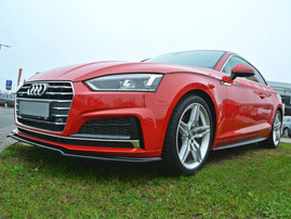 Maxton Design Gloss Black Front Splitter V.1 Audi S5 / A5 S-Line F5 Coupe / Sportback (2016-)