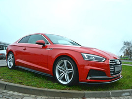 Maxton Design Gloss Black Front Splitter V.2 Audi S5 / A5 S-Line F5 Coupe / Sportback (2016-)