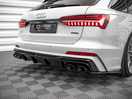 Maxton Design Gloss Black Rear Valance Audi S6 / A6 S-Line C8 (2018-)