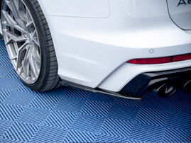 Maxton Design Gloss Black Rear Side Splitters Audi A6 C8 S-Line (2018-)