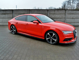 Maxton Design Gloss Black Side Skirts Diffusers Audi S7 / A7 S-Line C7 Fl (2014-2017)