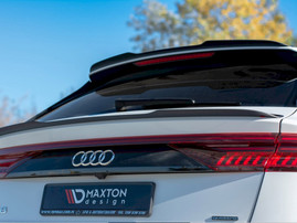 Maxton Design Gloss Black Lower Spoiler Extension V.2 Audi Q8 S-Line (2018-)
