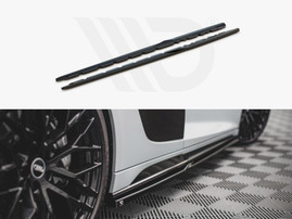 Maxton Design Gloss Black Side Skirts Diffusers Audi R8 Mk2 Facelift (2018-)