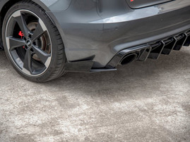 Maxton Design Black + Gloss Flaps Maxton Racing Rear Side Splitters (+Flaps) Audi RS3 8V Sportback (2015-2016)