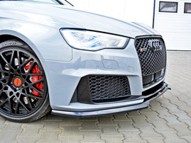 Maxton Design Gloss Black Front Splitter V.1 Audi RS3 8Va Sportback Pre-Facelift (2015-2016)