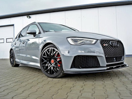 Maxton Design Gloss Black Front Splitter V.2 Audi RS3 8Va Sportback Pre-Facelift (2015-2016)
