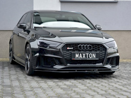 Maxton Design Gloss Black Front Splitter V.1 Audi RS3 8V Facelift Sportback (2017 - 20)