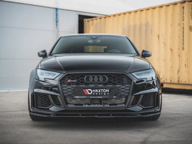 Maxton Design Gloss Black Front Splitter V.4 Audi RS3 8V Facelift (2017-Up)