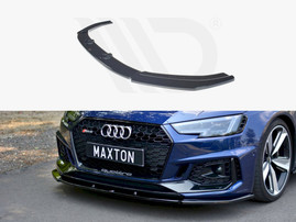 Maxton Design Gloss Black Front Splitter V.1 Audi Rs4 B9 (2017-2019)