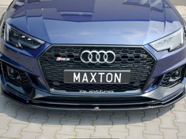 Maxton Design Gloss Black Front Splitter V.2 Audi Rs4 B9 (2017-2019)