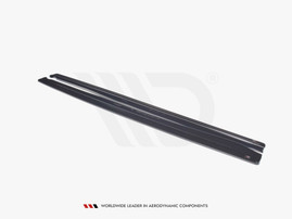 Maxton Design Gloss Black Side Skirts Diffusers Audi Rs4 B9 (2017-2019)