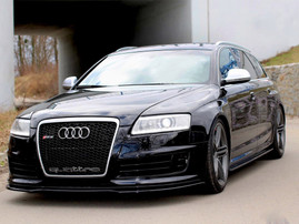 Maxton Design Gloss Black Side Skirts Diffusers Audi Rs6 C6