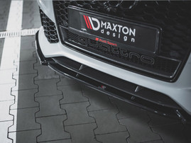 Maxton Design Gloss Black Front Splitter V4 Audi Rs6 C7 (2013-2017)