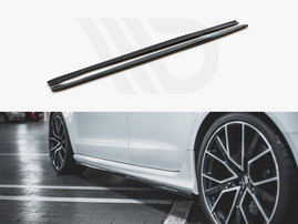 Maxton Design Gloss Black Side Skirts Diffusers V2 Audi Rs6 C7 (2013-2017)