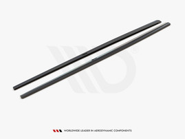 Maxton Design Gloss Black Side Skirts Diffusers V.1 Audi S3 / A3 S-Line 8V / 8V Fl Sedan (2013-2020)
