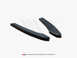 Maxton Design Gloss Black Rear Side Splitters Audi S3 Sedan 8Y (2020-)